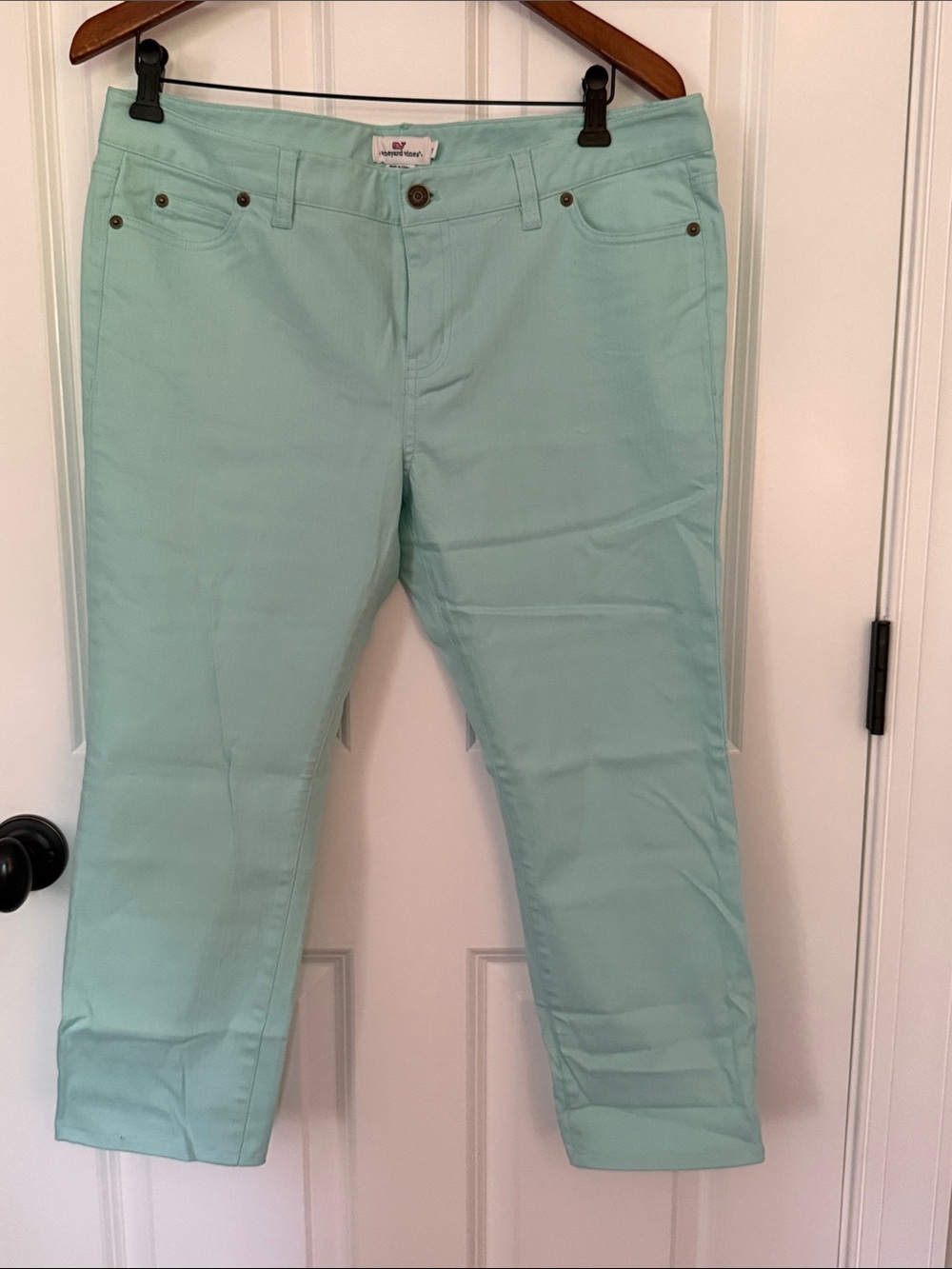 Vineyard Vines Jamie High Rise Crop Jeans Sz 12 Seafoam